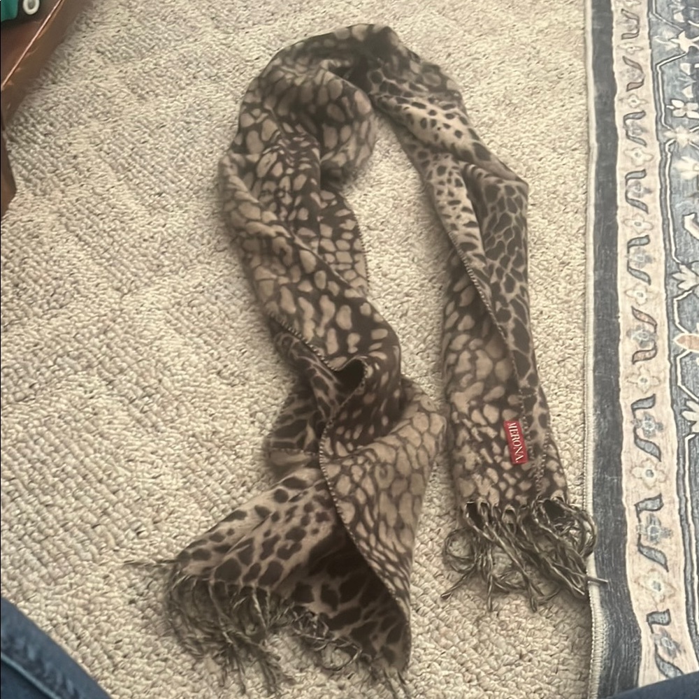 Burberry Leopard Print Scarf